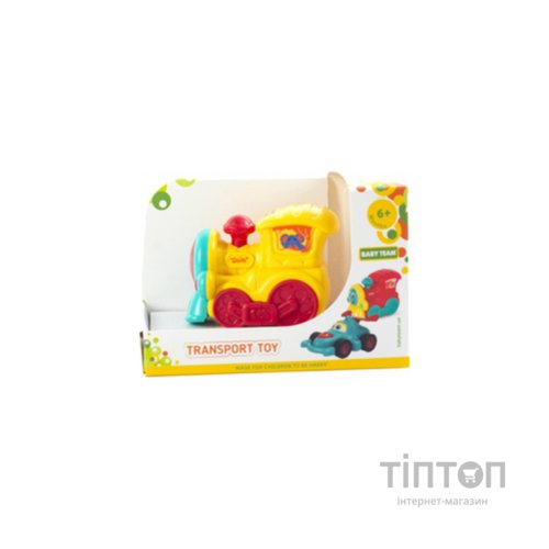 Розвиваюча іграшка Baby Team інерційний поїзд жовтий (8620_паровозик_жовтий)