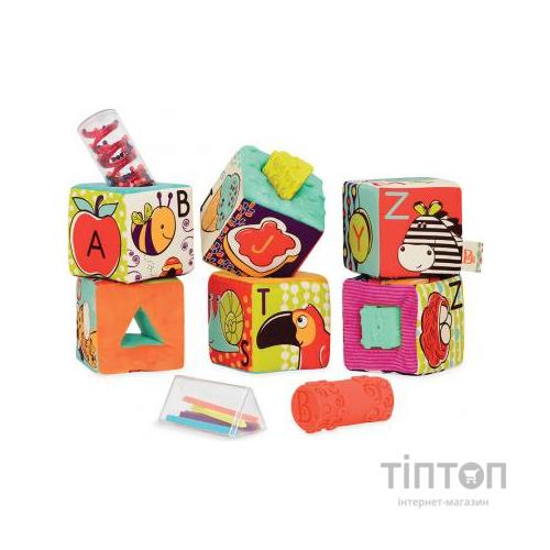 Розвиваюча іграшка Battat м'які кубики-сортери ABC S2 (BX1661Z)