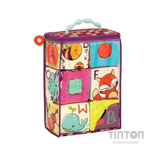 Розвиваюча іграшка Battat м'які кубики-сортери ABC S2 (BX1661Z)