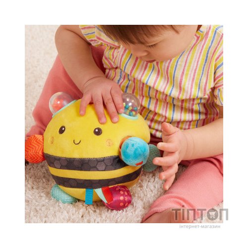 Розвиваюча іграшка Battat Сенсорна м’яка іграшка – Бджілка пухнастик дзиж (BX2037Z)