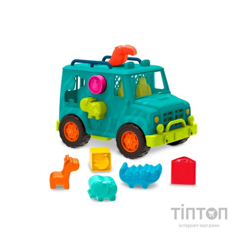 Розвиваюча іграшка Battat сортер - Вантажівка Сафарі (колір море) (BX2024Z)