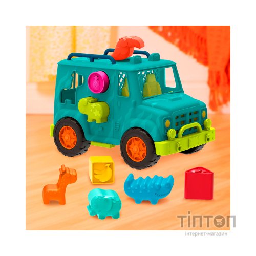 Розвиваюча іграшка Battat сортер - Вантажівка Сафарі (колір море) (BX2024Z)