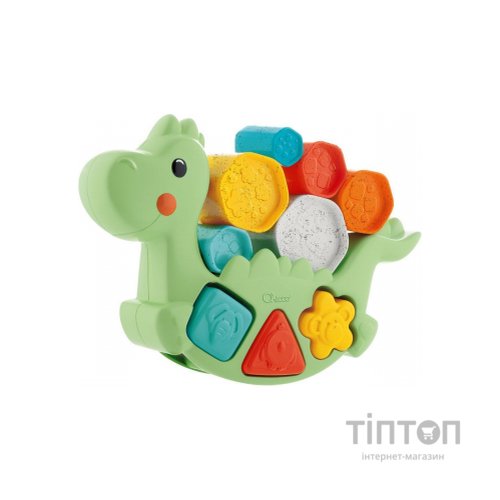 Розвиваюча іграшка Chicco сортер 2 в 1 Eco+ Динозавр, що балансує (10499.10)