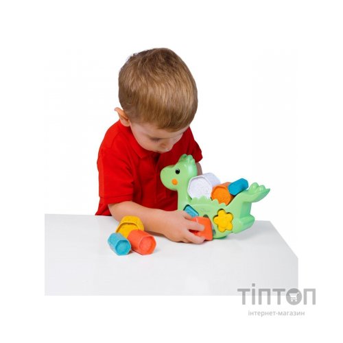 Розвиваюча іграшка Chicco сортер 2 в 1 Eco+ Динозавр, що балансує (10499.10)