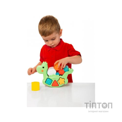 Розвиваюча іграшка Chicco сортер 2 в 1 Eco+ Динозавр, що балансує (10499.10)