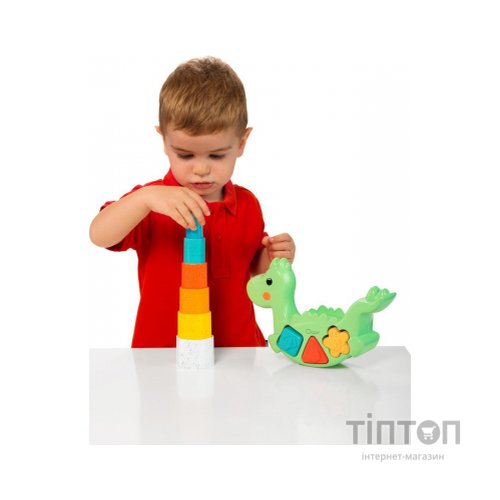 Розвиваюча іграшка Chicco сортер 2 в 1 Eco+ Динозавр, що балансує (10499.10)