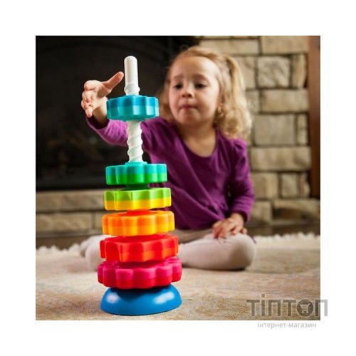 Розвиваюча іграшка Fat Brain Toys Пірамідка гвинтова тактильна SpinAgain (F110ML)