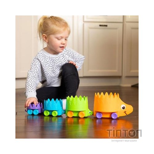 Розвиваюча іграшка Fat Brain Toys Пірамідка на колесах Їжачки Hiding Hedgehogs (F223ML)