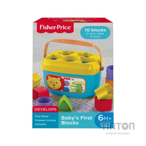 Розвиваюча іграшка Fisher-Price Відерце з кубиками Яскраве (FFC84)