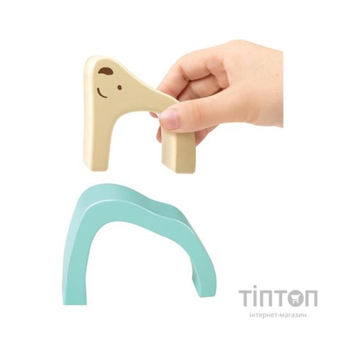 Розвиваюча іграшка Hape дерев'яна пірамідка Ведмедик (E0490)