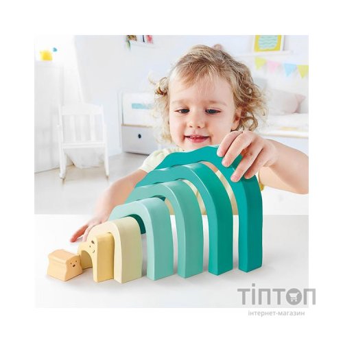 Розвиваюча іграшка Hape дерев'яна пірамідка Ведмедик (E0490)