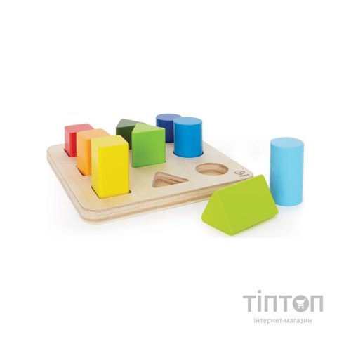 Розвиваюча іграшка Hape дерев'яний сортер Фігури та розміри (E0426)