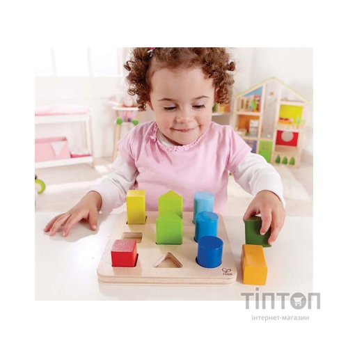 Розвиваюча іграшка Hape дерев'яний сортер Фігури та розміри (E0426)