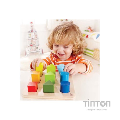 Розвиваюча іграшка Hape дерев'яний сортер Фігури та розміри (E0426)