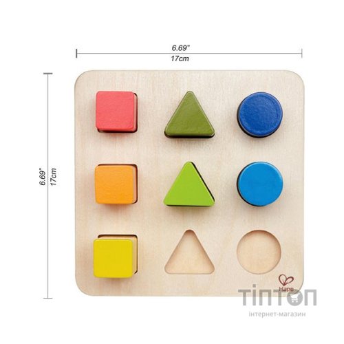 Розвиваюча іграшка Hape дерев'яний сортер Фігури та розміри (E0426)