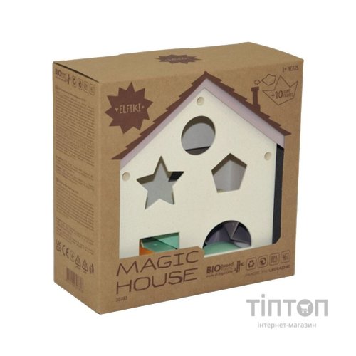 Розвиваюча іграшка Tigres ECO сортер Магічний будинок, ELFIKI (39780)