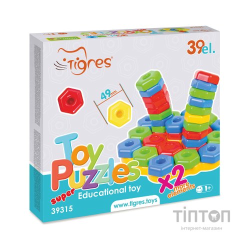 Розвиваюча іграшка Tigres Ігропазли SUPER, 39 елемента (39315)