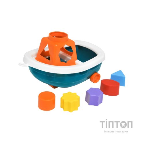 Розвиваюча іграшка Tigres кораблик Barkas 6 елементів, жовтий (39791)