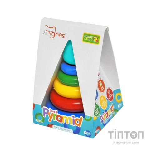 Розвиваюча іграшка Tigres Пірамідка мала в коробці (39816)