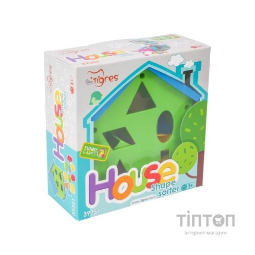 Розвиваюча іграшка Tigres сортер Будиночок розвиваючий червоний (39351)