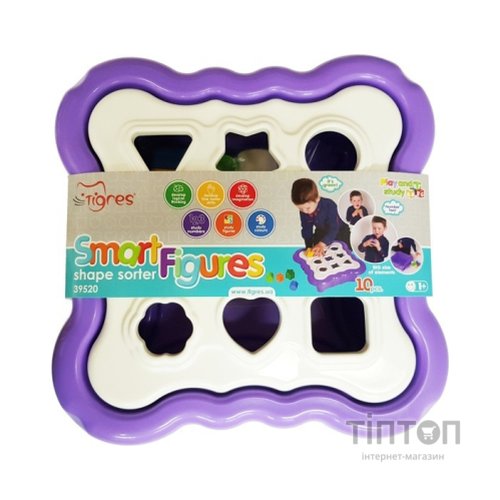 Розвиваюча іграшка Tigres сортер Розумні фігурки 10 елементів (фіолетовий) (39520)