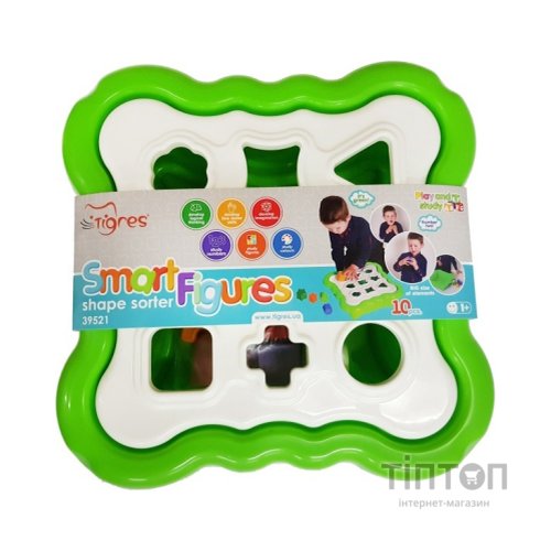 Розвиваюча іграшка Tigres сортер Розумні фігурки 10 елементів (св.зелений) (39521)