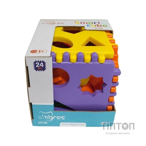 Розвиваюча іграшка Tigres сортер Smart cube 24 елемента в коробці (39758)