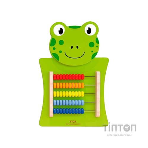 Розвиваюча іграшка Viga Toys Бізіборд Жаба з рахунками (50679FSC)
