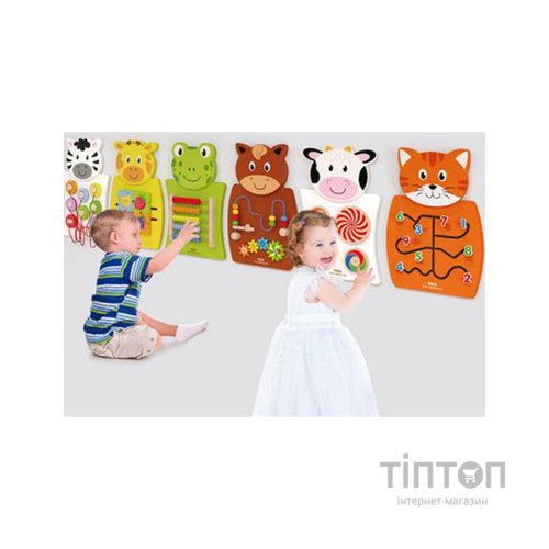 Розвиваюча іграшка Viga Toys Бізіборд Жираф з фруктами (50680FSC)