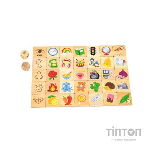Розвиваюча іграшка Viga Toys Дерев'яний пазл-гра Вивчаємо почуття (44507)