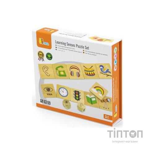 Розвиваюча іграшка Viga Toys Дерев'яний пазл-гра Вивчаємо почуття (44507)