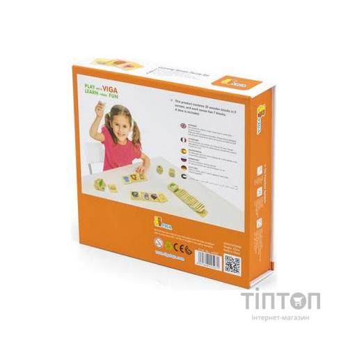 Розвиваюча іграшка Viga Toys Дерев'яний пазл-гра Вивчаємо почуття (44507)