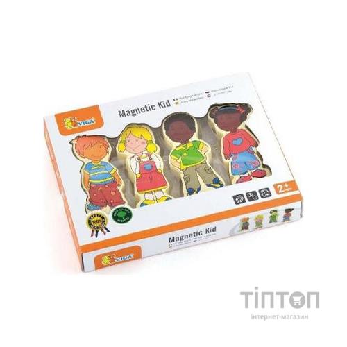 Розвиваюча іграшка Viga Toys Набір магнітів Діти (59699VG)