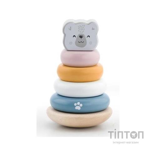 Розвиваюча іграшка Viga Toys Пірамідка PolarB Білий ведмідь (44005)