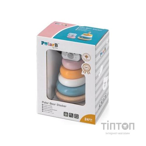 Розвиваюча іграшка Viga Toys Пірамідка PolarB Білий ведмідь (44005)