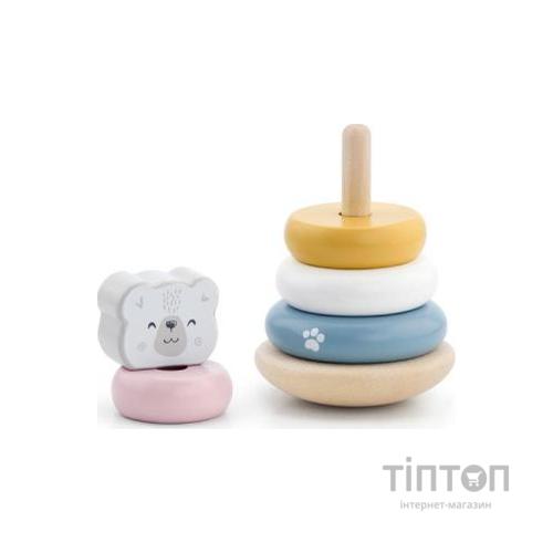 Розвиваюча іграшка Viga Toys Пірамідка PolarB Білий ведмідь (44005)