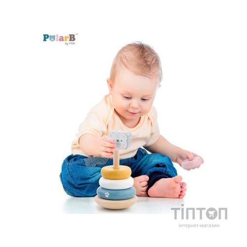 Розвиваюча іграшка Viga Toys Пірамідка PolarB Білий ведмідь (44005)
