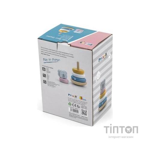 Розвиваюча іграшка Viga Toys Пірамідка PolarB Білий ведмідь (44005)