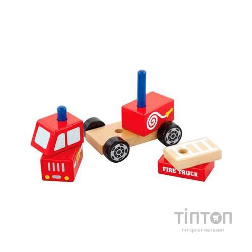Розвиваюча іграшка Viga Toys пірамідка Пожежна машинка (50203FSC)