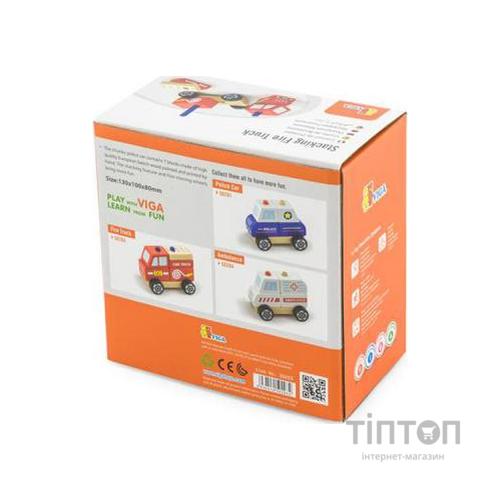 Розвиваюча іграшка Viga Toys пірамідка Пожежна машинка (50203FSC)