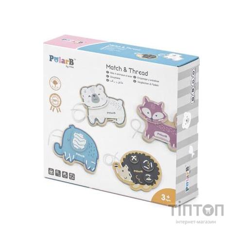 Розвиваюча іграшка Viga Toys Шнурівка PolarB Звірятка 4 шт. (44044)