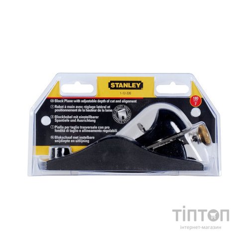 Рубанок Stanley торцевий з регулюванням леза, довжина 178 мм, ширина ножа 40 мм (1-12-220)