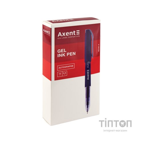 Ручка гелева Axent Autographe 0.5 мм Чорна (AG1007-01-A)