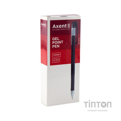 Ручка гелева Axent Forum 0.5 мм Чорна (AG1006-01-A)