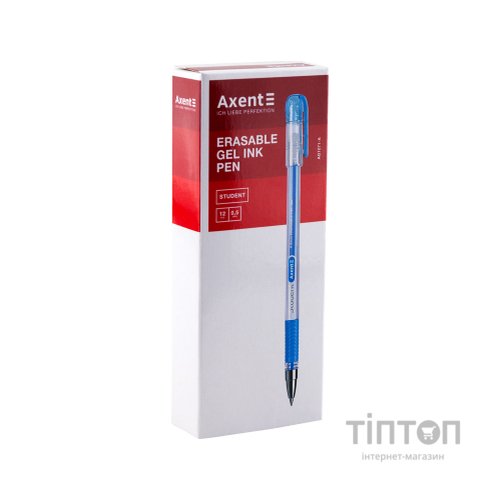 Ручка гелева Axent Пиши-стирай Student, синя (AG1071-02-A)