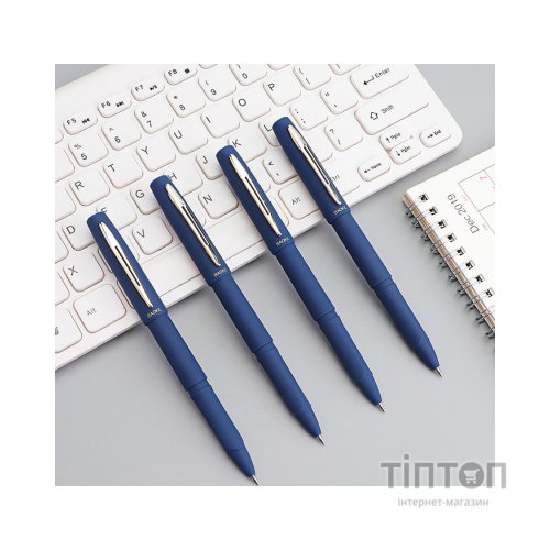 Ручка гелева Baoke антибактеріальне покриття софт 0.5 мм, синя (PEN-BAO-1828A-BL)