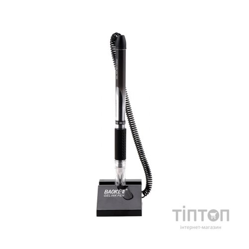 Ручка гелева Baoke настільна з грипом 0.5 мм, чорна (PEN-BAO-NO850-B)