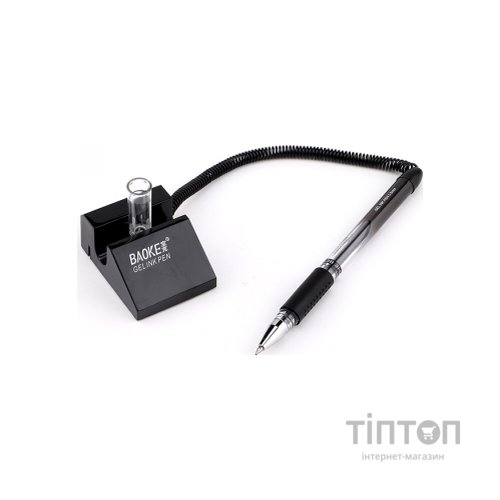 Ручка гелева Baoke настільна з грипом 0.5 мм, чорна (PEN-BAO-NO850-B)