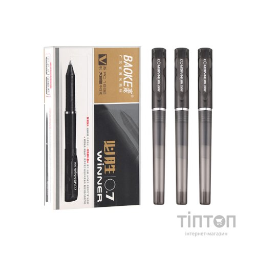 Ручка гелева Baoke Winner 0.7 мм, чорна (PEN-BAO-PC1688-B)