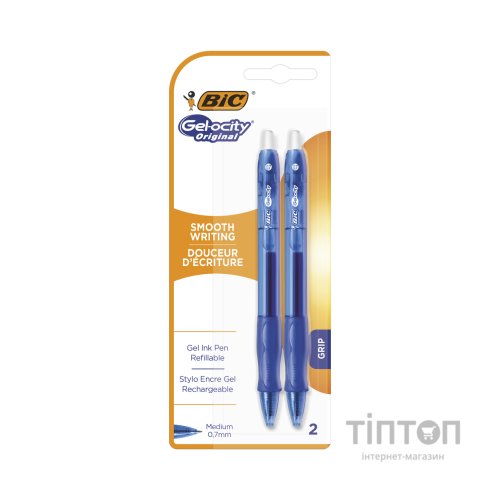 Ручка гелева Bic Gel-Ocity Original, синя 2 шт в блістері (bc964754)